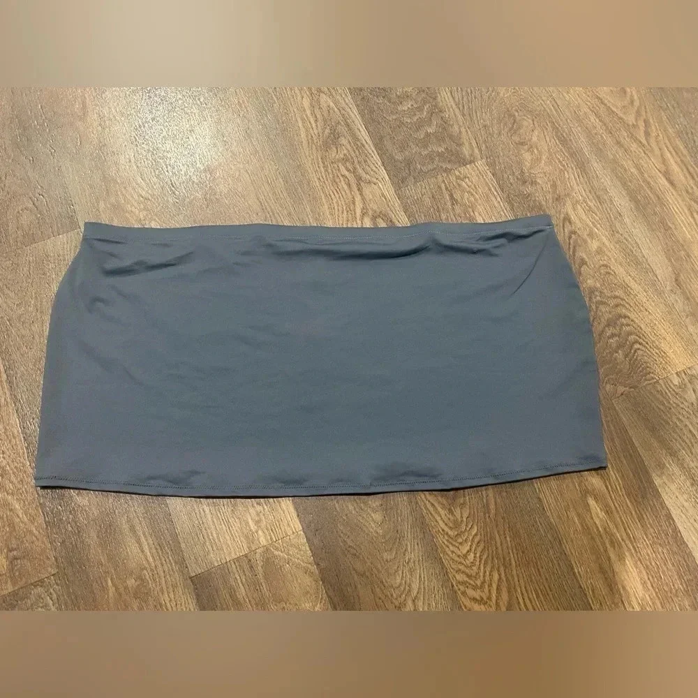 Skims Swim Micro Mini Skirt - gunmetal gray Size 4X New with Tags